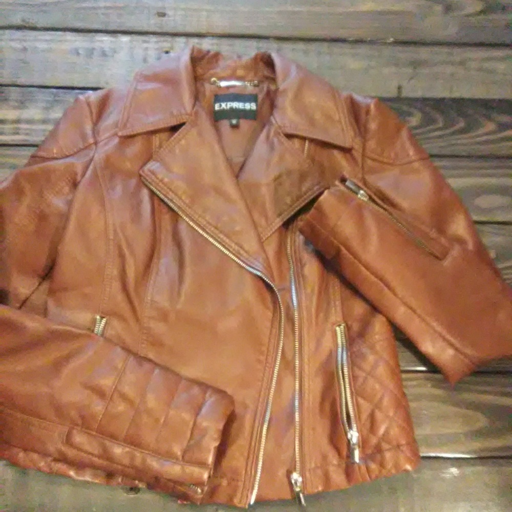 Leather moto jacket